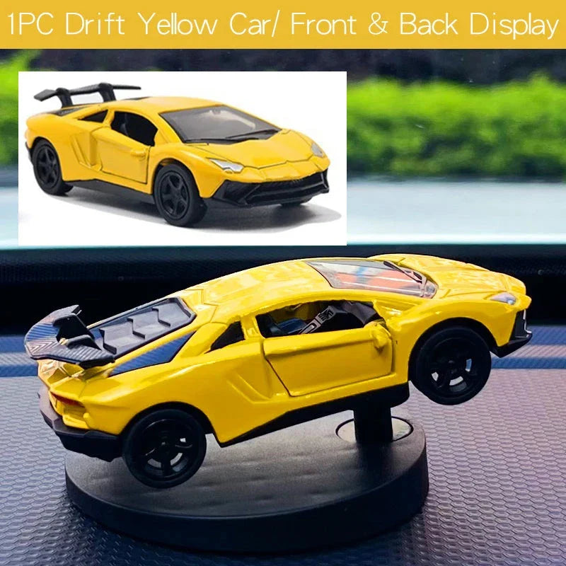 Drift Car Dashboard Swing Toy - Cool Sports Race Ornament for Car Interior Decor